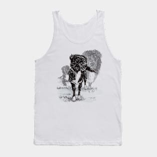 Border collie named Valentino portrait Tank Top